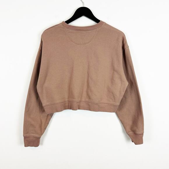 GRLFRND Collective Tuape Crewneck Cropped Pullover Sweater Size Medium - Picture 3 of 3